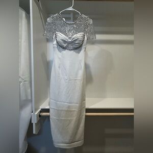 Elegant White dress w/ rinestones